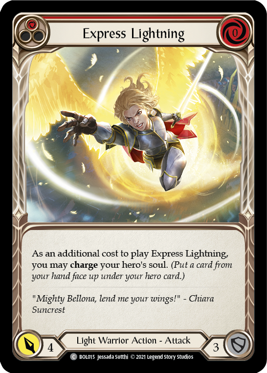 Express Lightning (Red) [BOL015] (Monarch Boltyn Blitz Deck) | Pegasus Games WI