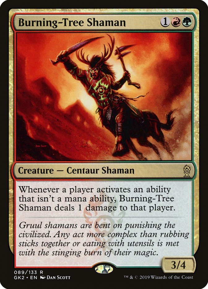 Burning-Tree Shaman [Ravnica Allegiance Guild Kit] | Pegasus Games WI