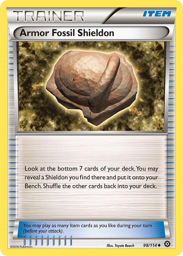 Armor Fossil Shieldon (98/114) [XY: Steam Siege] | Pegasus Games WI