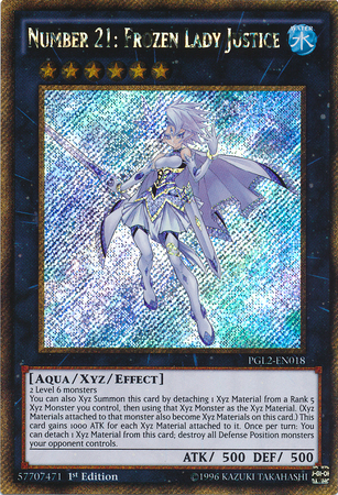 Number 21: Frozen Lady Justice [PGL2-EN018] Gold Secret Rare | Pegasus Games WI