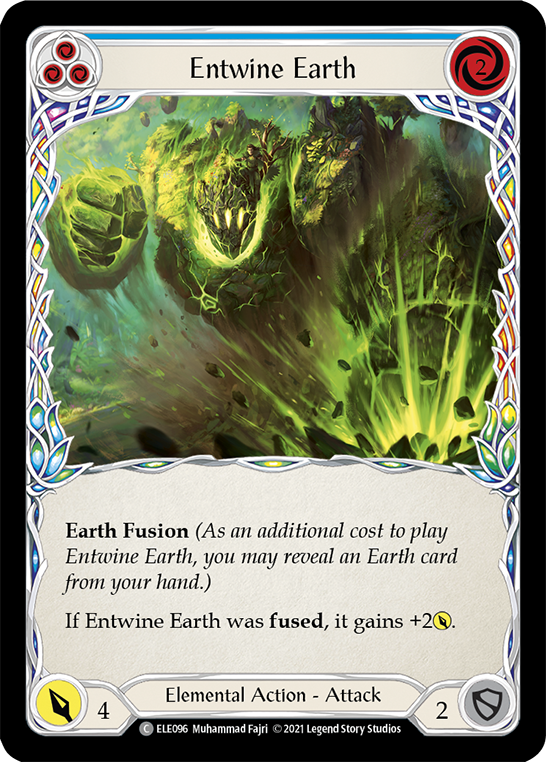 Entwine Earth (Blue) [ELE096] (Tales of Aria)  1st Edition Rainbow Foil | Pegasus Games WI