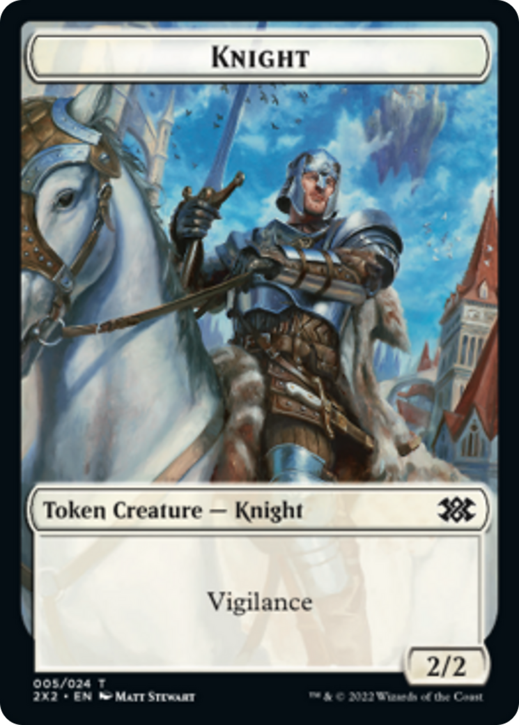 Drake // Knight Double-Sided Token [Double Masters 2022 Tokens] | Pegasus Games WI