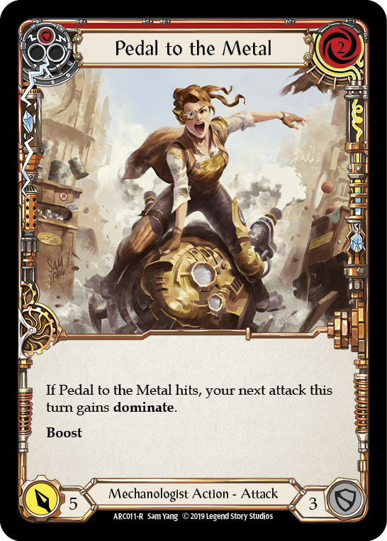 Pedal to the Metal (Red) [ARC011-R] 1st Edition Rainbow Foil | Pegasus Games WI