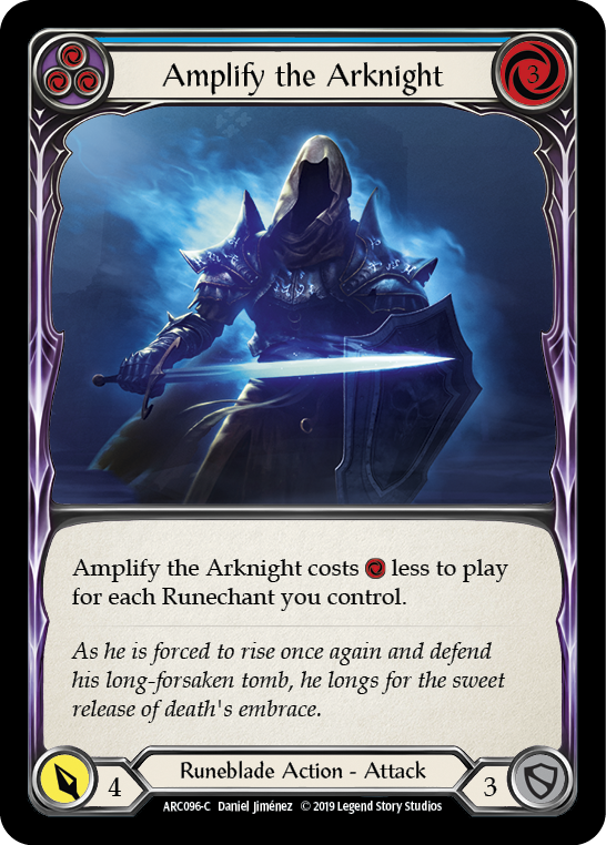 Amplify the Arknight (Blue) [ARC096-C] 1st Edition Rainbow Foil | Pegasus Games WI