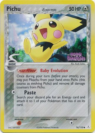 Pichu (76/110) (Delta Species) (Stamped) [EX: Holon Phantoms] | Pegasus Games WI