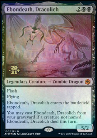Ebondeath, Dracolich [Dungeons & Dragons: Adventures in the Forgotten Realms Prerelease Promos] | Pegasus Games WI