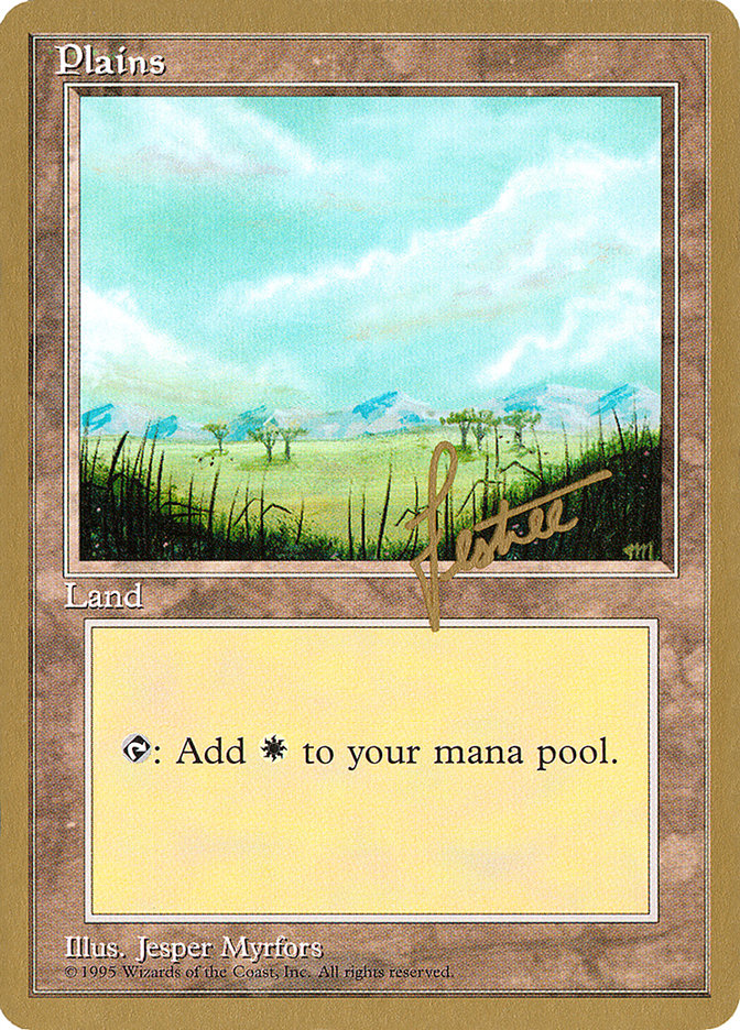 Plains (bl365) (Bertrand Lestree) [Pro Tour Collector Set] | Pegasus Games WI