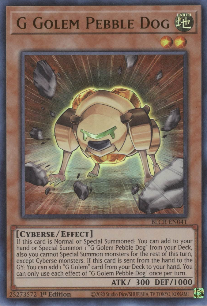 G Golem Pebble Dog [BLCR-EN041] Ultra Rare | Pegasus Games WI