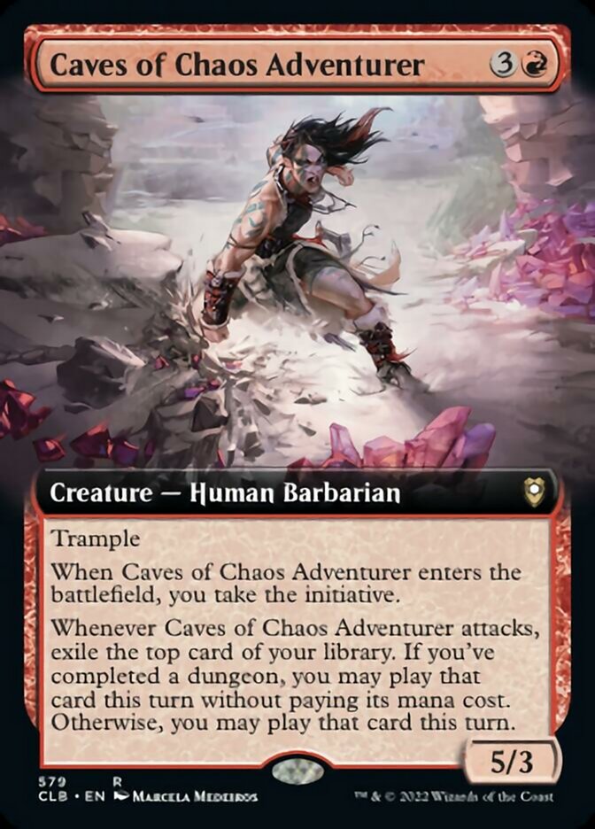 Caves of Chaos Adventurer (Extended Art) [Commander Legends: Battle for Baldur's Gate] | Pegasus Games WI