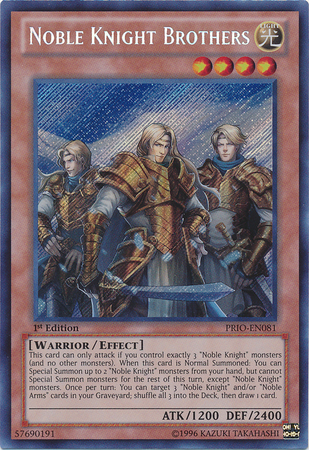 Noble Knight Brothers [PRIO-EN081] Secret Rare | Pegasus Games WI