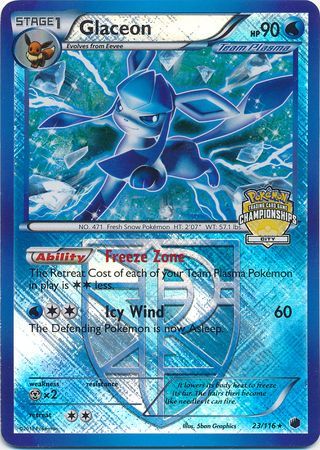 Glaceon (23/116) (City Championship Promo) [Black & White: Plasma Freeze] | Pegasus Games WI