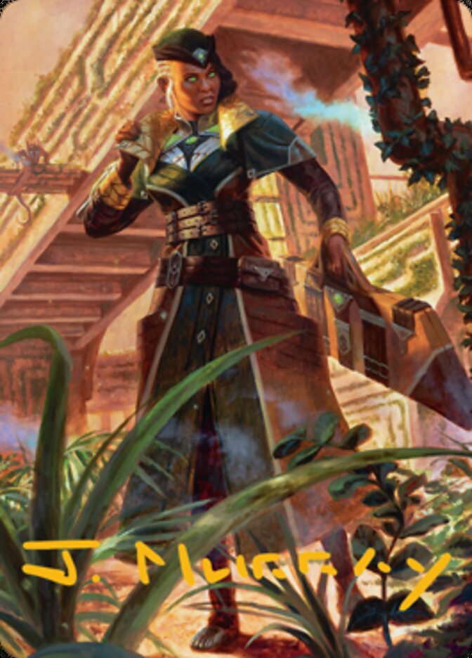 Vivien on the Hunt Art Card (Gold-Stamped Signature) [Streets of New Capenna Art Series] | Pegasus Games WI