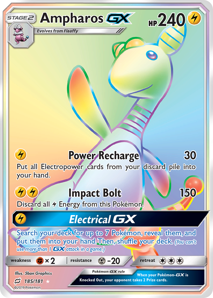 Ampharos GX (185/181) [Sun & Moon: Team Up] | Pegasus Games WI