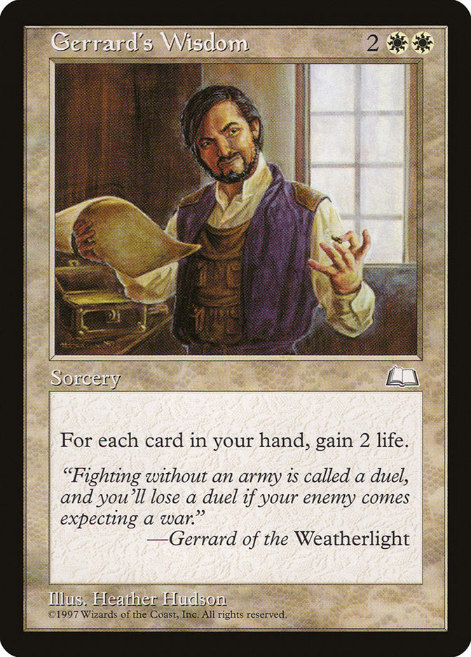 Gerrard's Wisdom [Weatherlight] | Pegasus Games WI
