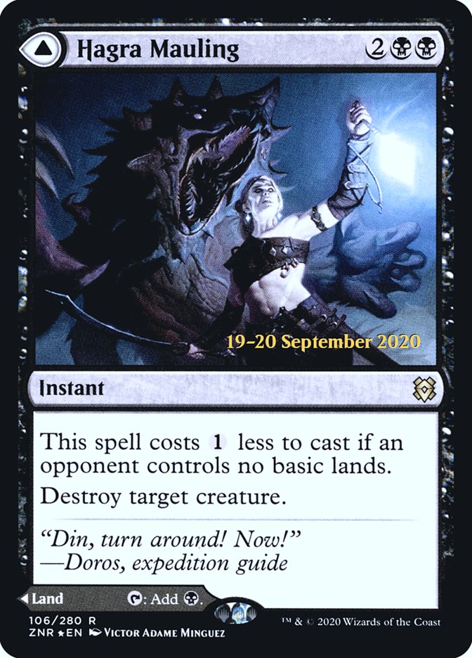 Hagra Mauling // Hagra Broodpit [Zendikar Rising Prerelease Promos] | Pegasus Games WI