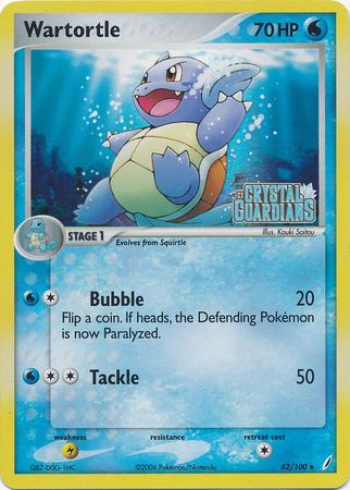 Wartortle (42/100) (Stamped) [EX: Crystal Guardians] | Pegasus Games WI