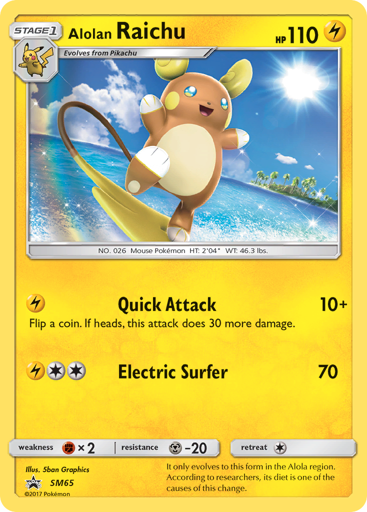 Alolan Raichu (SM65) [Sun & Moon: Black Star Promos] | Pegasus Games WI