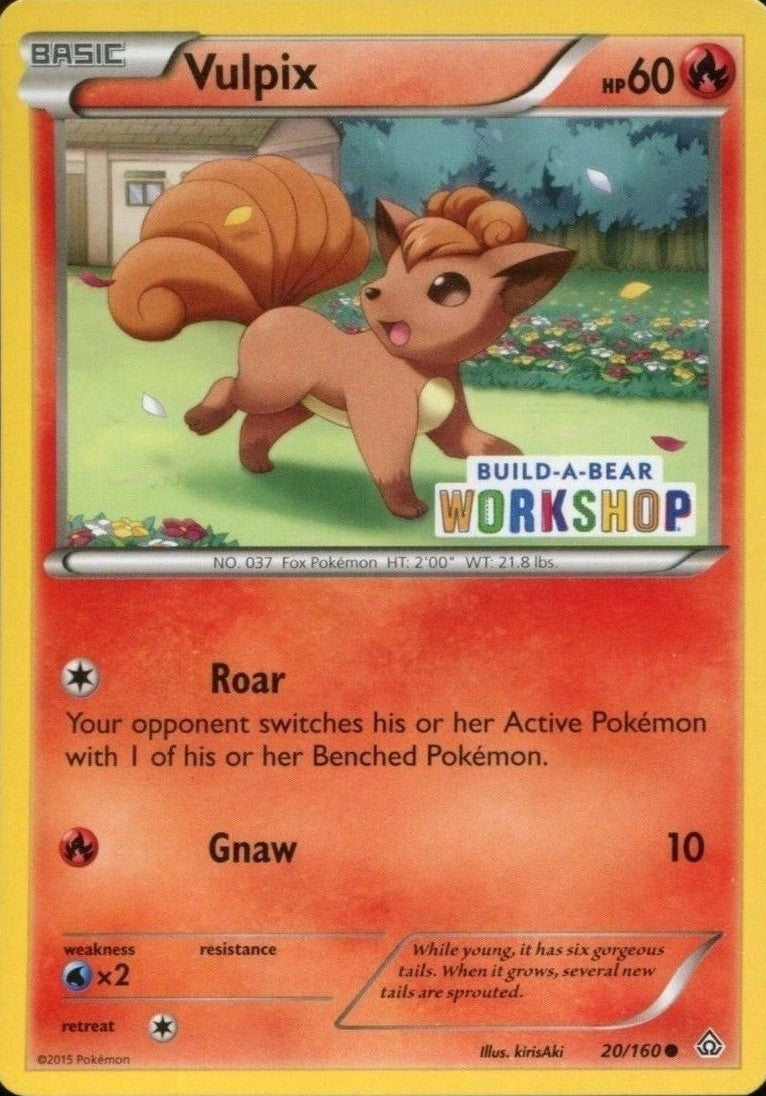 Vulpix (20/160) (Build A Bear Workshop Exclusive) [XY: Primal Clash] | Pegasus Games WI