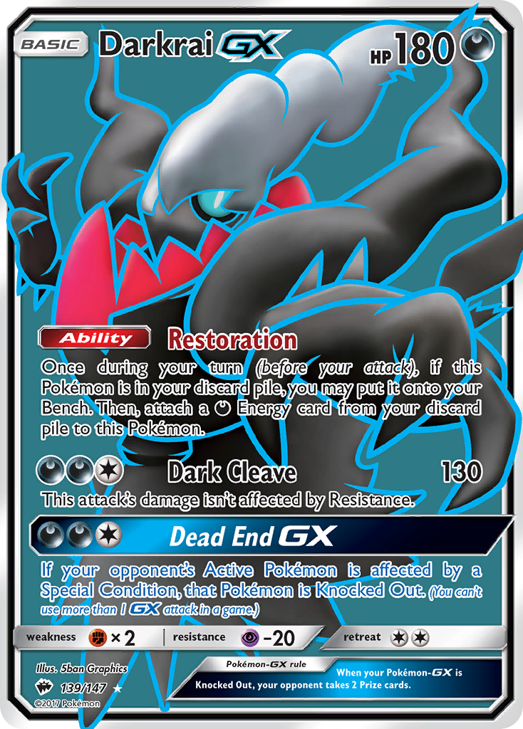 Darkrai GX (139/147) [Sun & Moon: Burning Shadows] | Pegasus Games WI