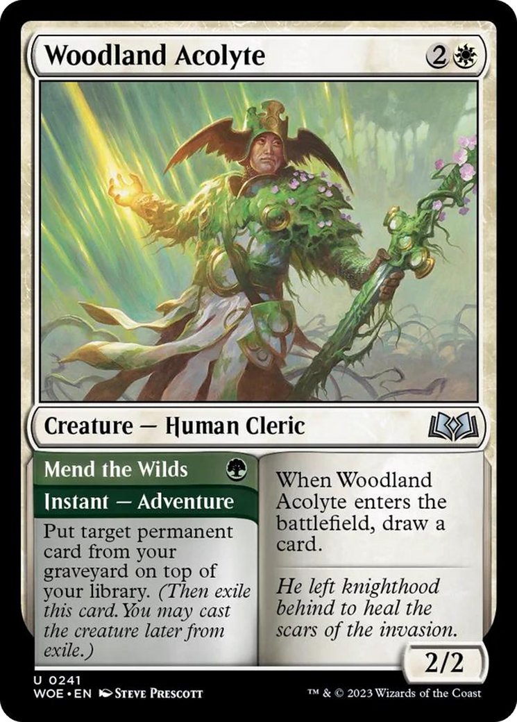 Woodland Acolyte // Mend the Wilds [Wilds of Eldraine] | Pegasus Games WI
