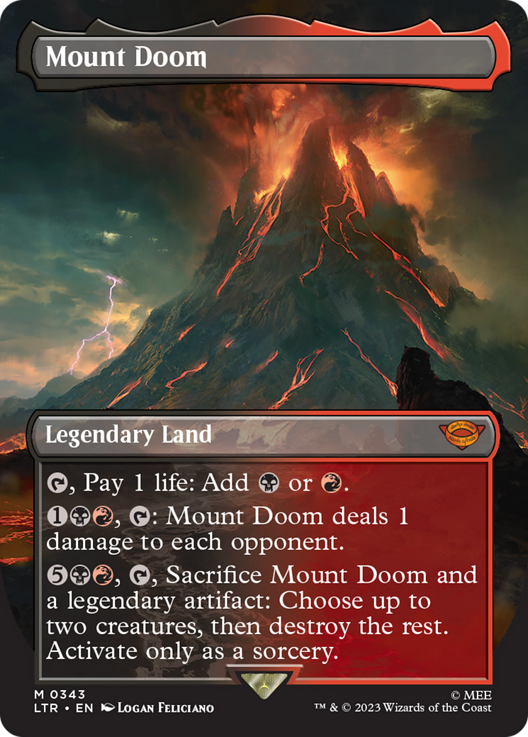 Mount Doom (Borderless Alternate Art) [The Lord of the Rings: Tales of Middle-Earth] | Pegasus Games WI