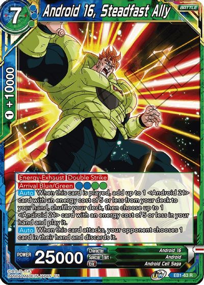 Android 16, Steadfast Ally (EB1-63) [Battle Evolution Booster] | Pegasus Games WI