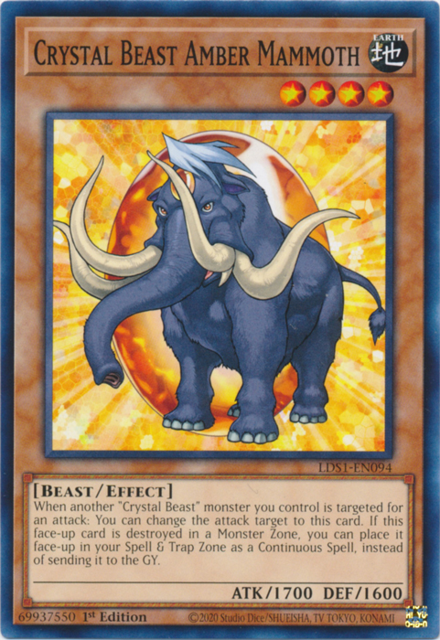 Crystal Beast Amber Mammoth [LDS1-EN094] Common | Pegasus Games WI