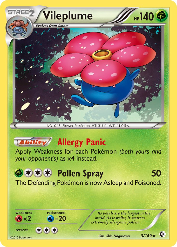 Vileplume (3/149) (Theme Deck Exclusive) [Black & White: Boundaries Crossed] | Pegasus Games WI