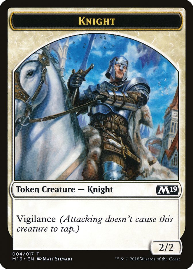 Knight Token [Core Set 2019 Tokens] | Pegasus Games WI