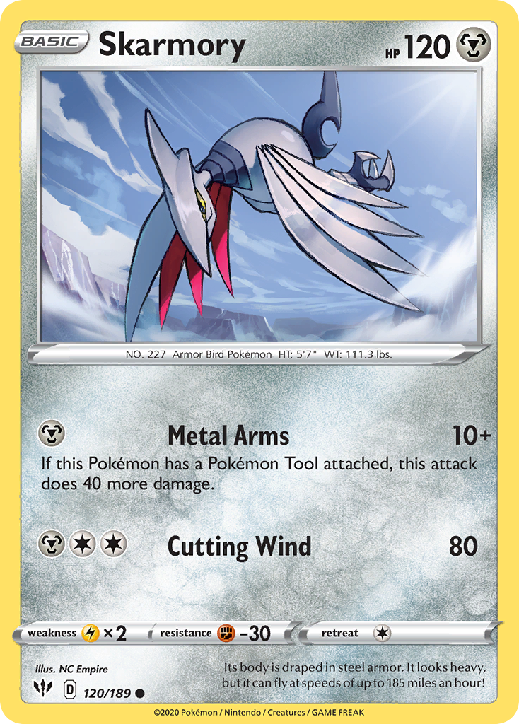 Skarmory (120/189) [Sword & Shield: Darkness Ablaze] | Pegasus Games WI