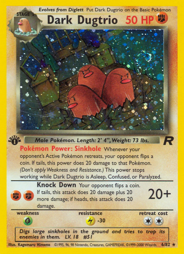 Dark Dugtrio (6/82) [Team Rocket 1st Edition] | Pegasus Games WI