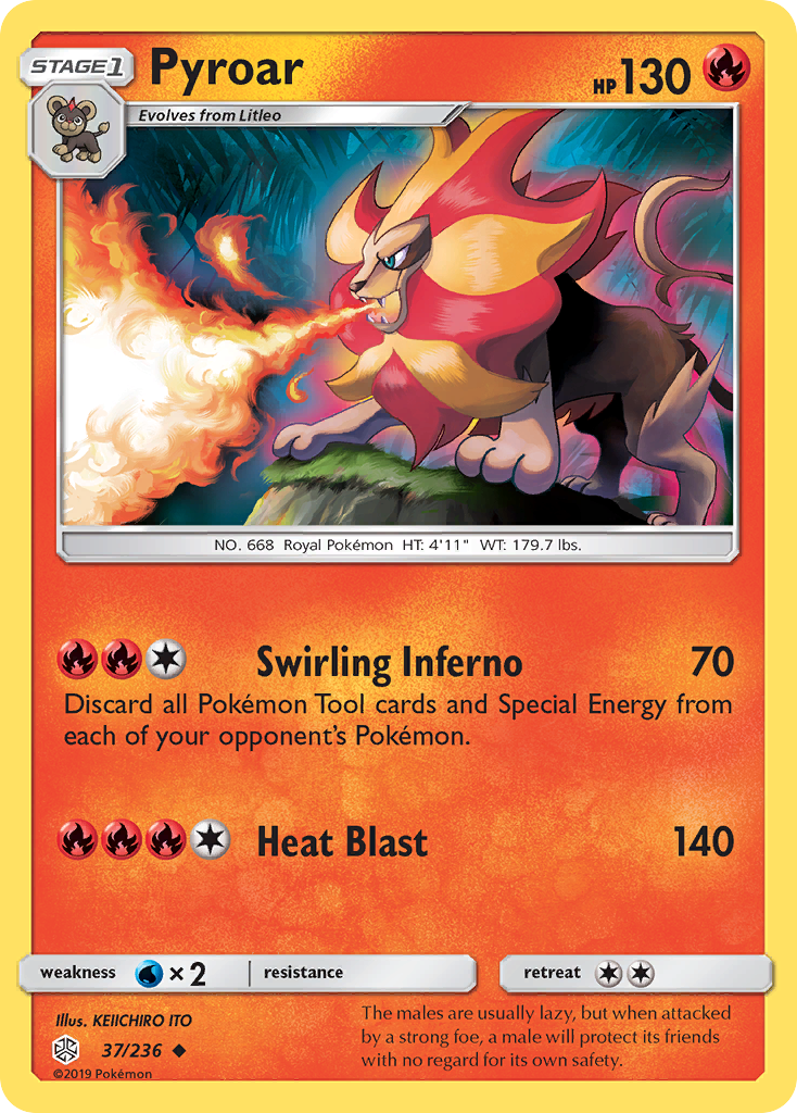 Pyroar (37/236) [Sun & Moon: Cosmic Eclipse] | Pegasus Games WI