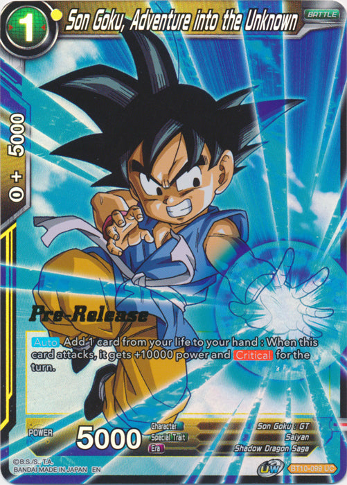 Son Goku, Adventure into the Unknown (BT10-099) [Rise of the Unison Warrior Prerelease Promos] | Pegasus Games WI