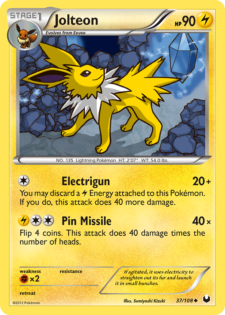 Jolteon (37/108) [Black & White: Dark Explorers] | Pegasus Games WI