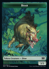 Boar // Monk Double-Sided Token [Double Masters 2022 Tokens] | Pegasus Games WI