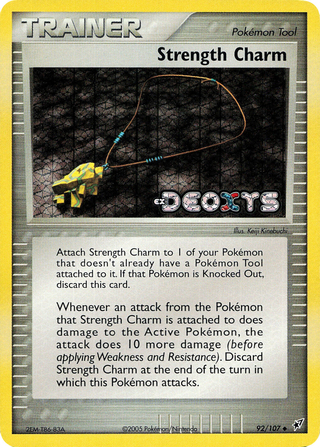 Strength Charm (92/107) (Stamped) [EX: Deoxys] | Pegasus Games WI