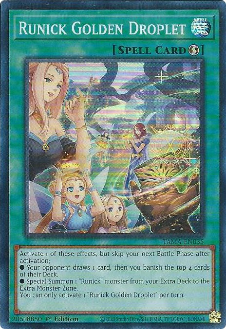 Runick Golden Droplet [TAMA-EN035] Super Rare | Pegasus Games WI