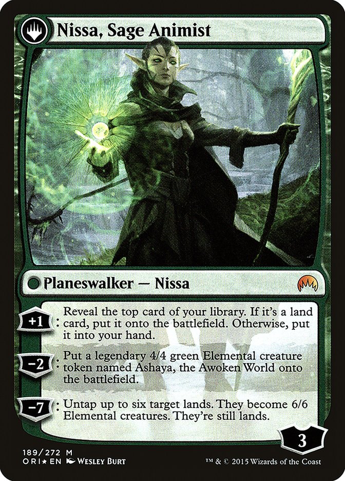 Nissa, Vastwood Seer // Nissa, Sage Animist [Magic Origins Prerelease Promos] | Pegasus Games WI