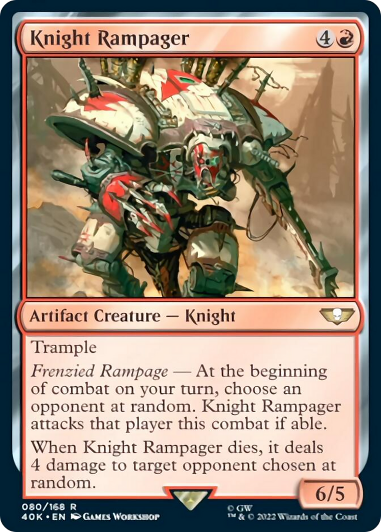 Knight Rampager (Surge Foil) [Warhammer 40,000] | Pegasus Games WI