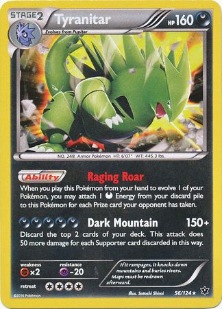 Tyranitar (56/124) (Cosmos Holo) [XY: Fates Collide] | Pegasus Games WI