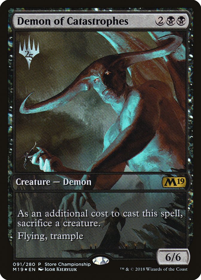 Demon of Catastrophes (Store Championship) (Full Art) [Core Set 2019 Promos] | Pegasus Games WI