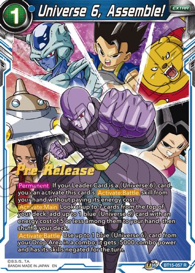 Universe 6, Assemble! (BT15-057) [Saiyan Showdown Prerelease Promos] | Pegasus Games WI