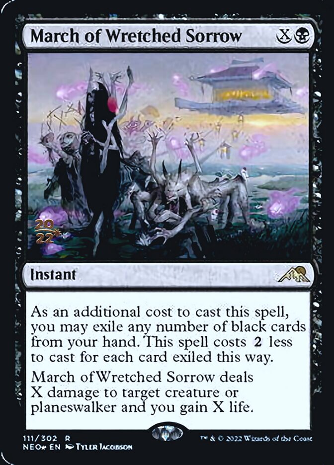 March of Wretched Sorrow [Kamigawa: Neon Dynasty Prerelease Promos] | Pegasus Games WI