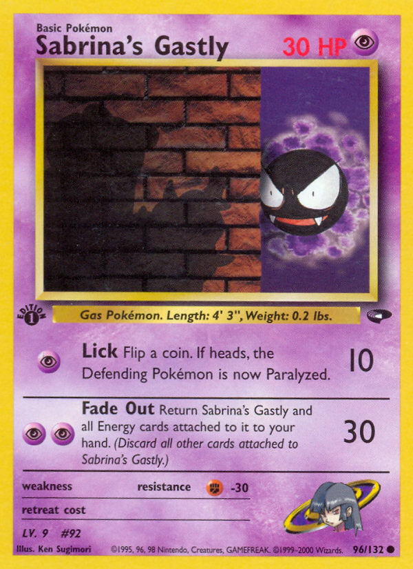 Sabrina's Gastly (96/132) [Gym Challenge 1st Edition] | Pegasus Games WI