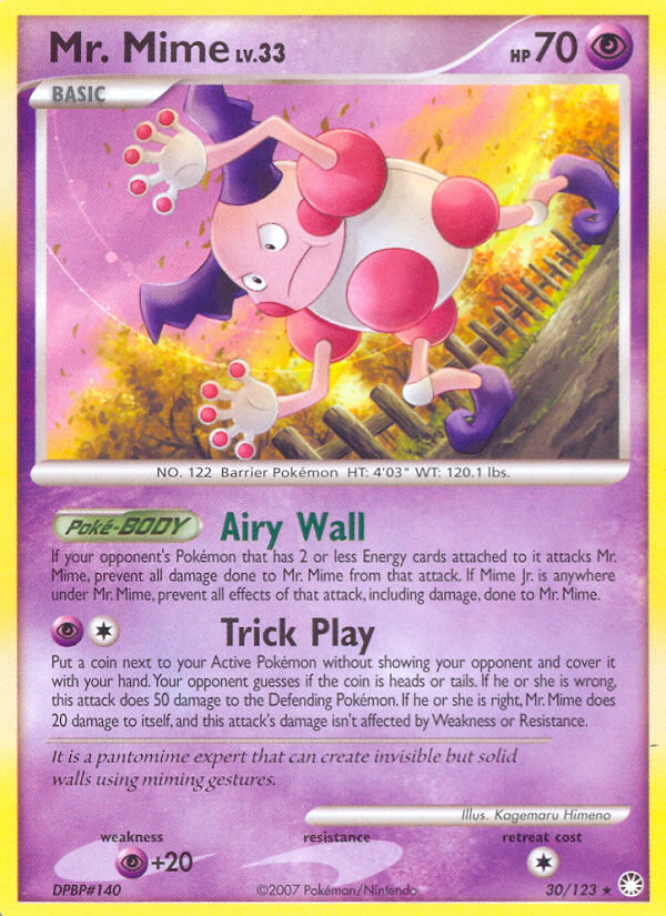 Mr. Mime (30/123) [Diamond & Pearl: Mysterious Treasures] | Pegasus Games WI