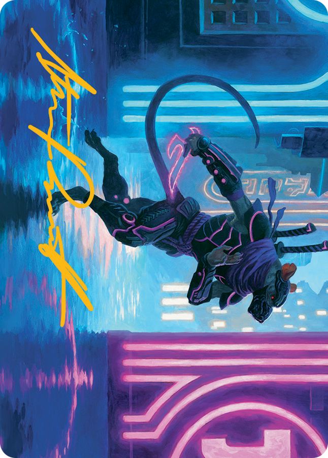 Nezumi Informant Art Card (Gold-Stamped Signature) [March of the Machine Art Series] | Pegasus Games WI