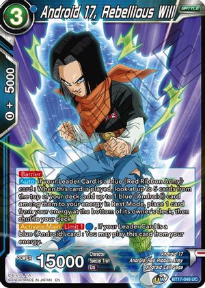 Android 17, Rebellious Will (BT17-046) [Ultimate Squad] | Pegasus Games WI