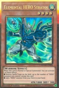 Elemental HERO Stratos (Alternate Art) [MAGO-EN004] Gold Rare | Pegasus Games WI