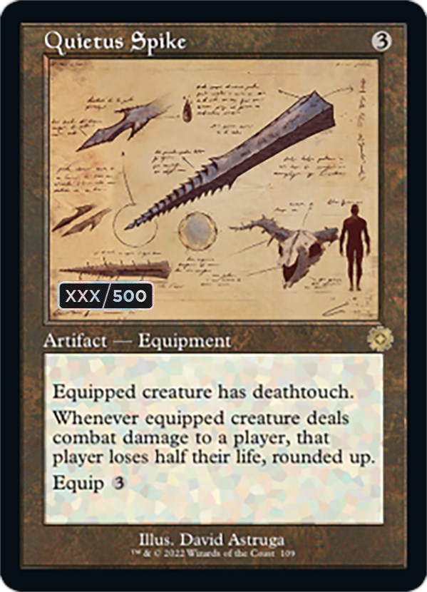Quietus Spike (Retro Schematic) (Serialized) [The Brothers' War Retro Artifacts] | Pegasus Games WI