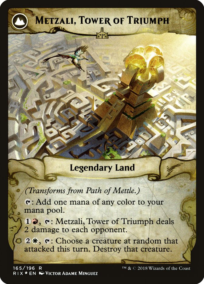 Path of Mettle // Metzali, Tower of Triumph [Rivals of Ixalan Prerelease Promos] | Pegasus Games WI